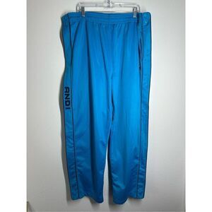 AND1 Men’s Blue Black Trim Full Snaps Both Sides Heavy Jogging Pants Size 2XL